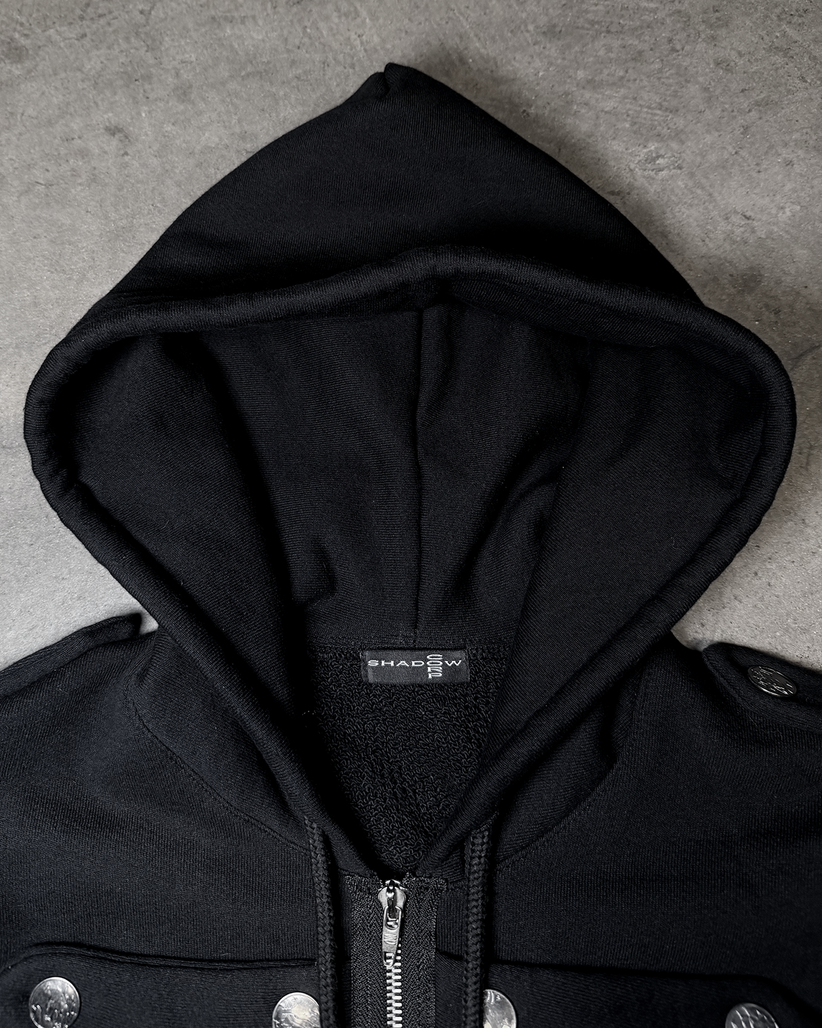 Epaulette Zip Hoodie