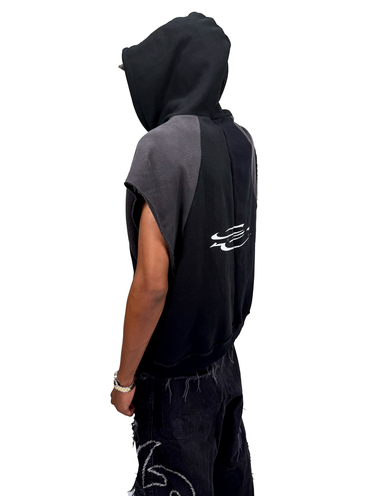 Sleeveless Zip Hoodie