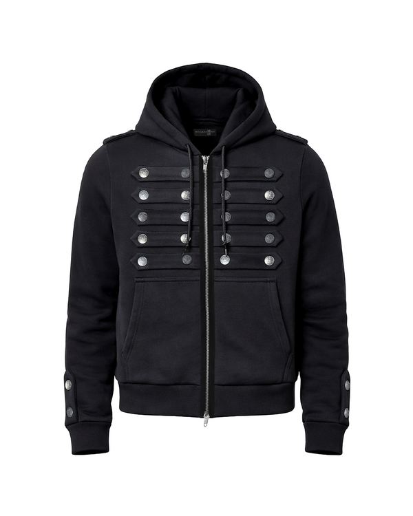 Epaulette Zip Hoodie