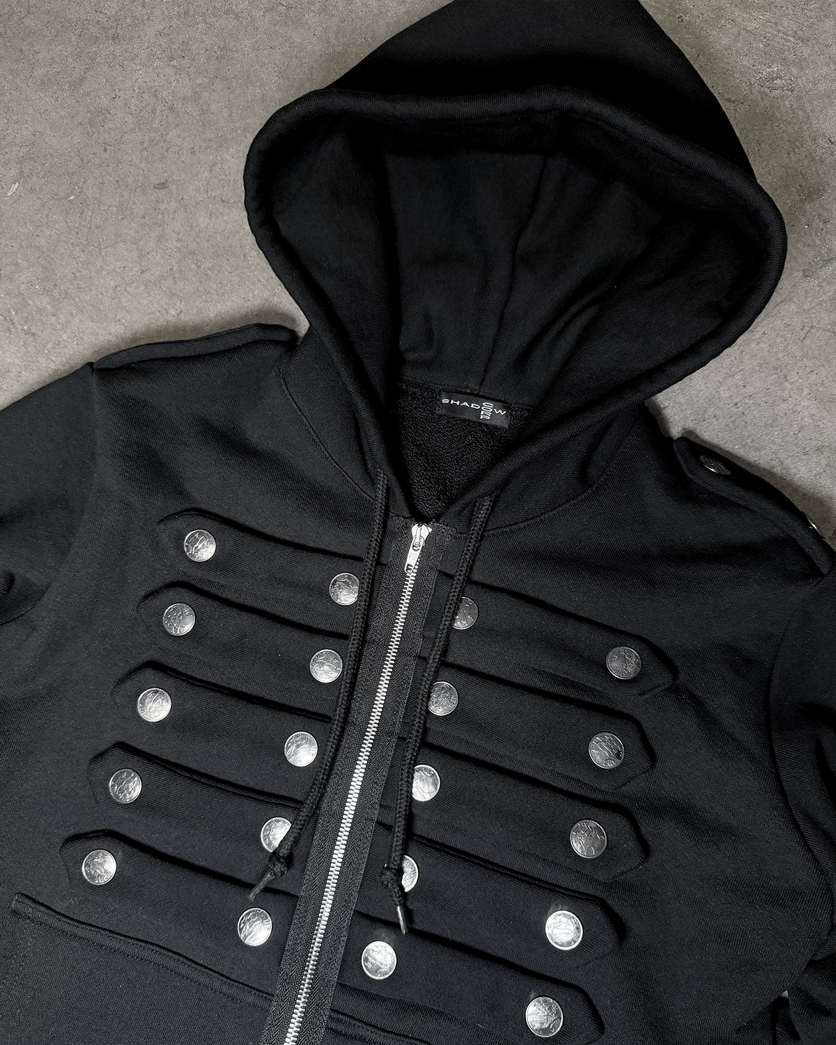 Epaulette Zip Hoodie